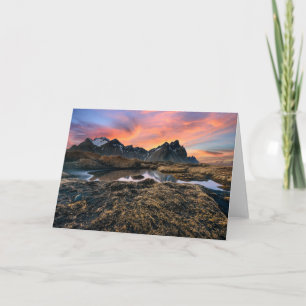 Carte Montagnes Vesturhorn Mountain Islande