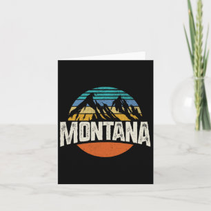 Carte Montana Montagnes Retro Design Randonnée Mt