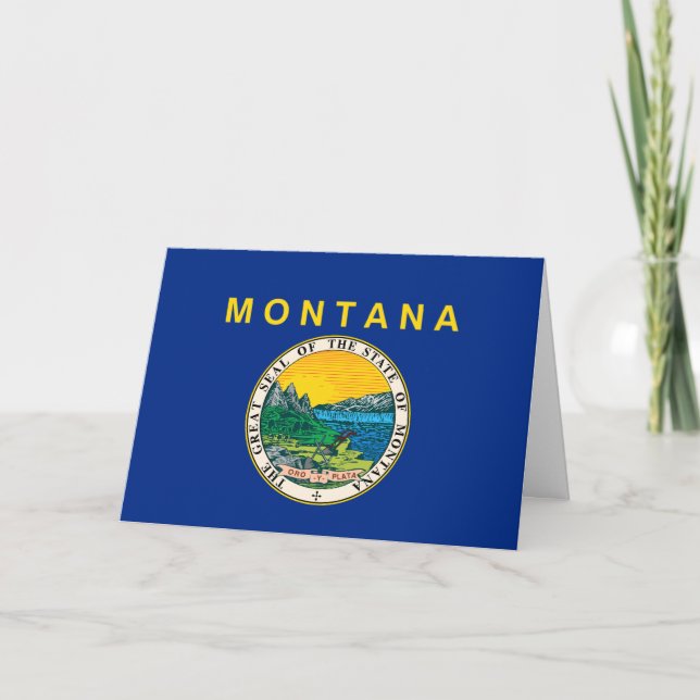 Carte Montanan Flag & Emblem, Flag of Montana (Devant)