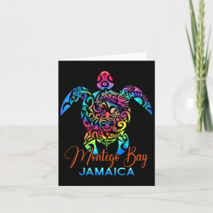 Carte Montego Bay Jamaïque Tortue de mer Vacances en fam