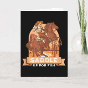 Carte Monter en selle pour le plaisir Cowboy Western Hum