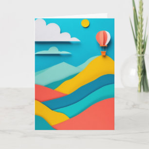 Carte Montgolfière Vibrante en Vol