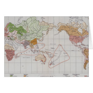 Carte montrant les langues du monde