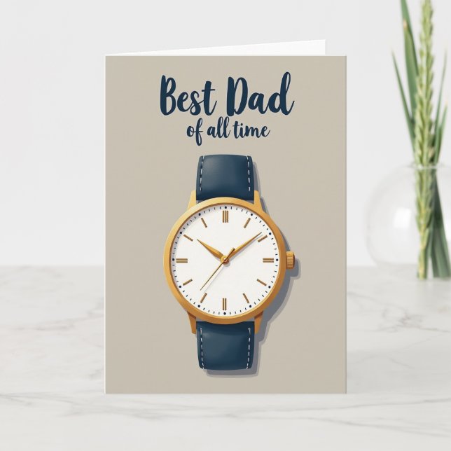 Carte Montre pour le Meilleur Papa (Devant)