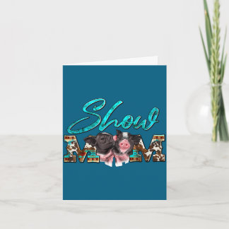 Carte Montrez les cochons maman couple occidental fête d