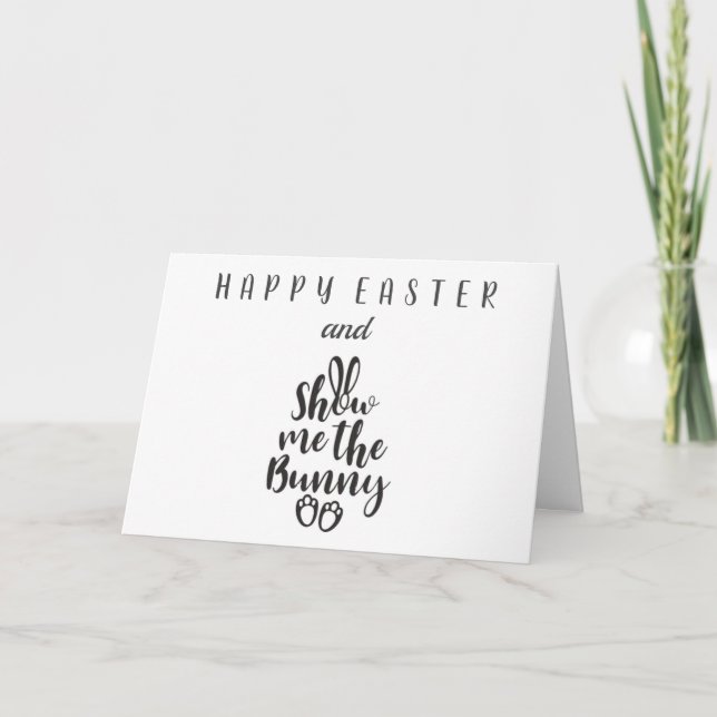 CARTE MONTREZ-MOI LE BUNNY/BUNNY HOP **HAPPY EASTER** (Devant)