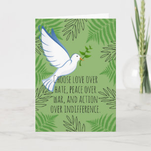 Carte Montrez Votre Meilleur Encouragement Peace Dove