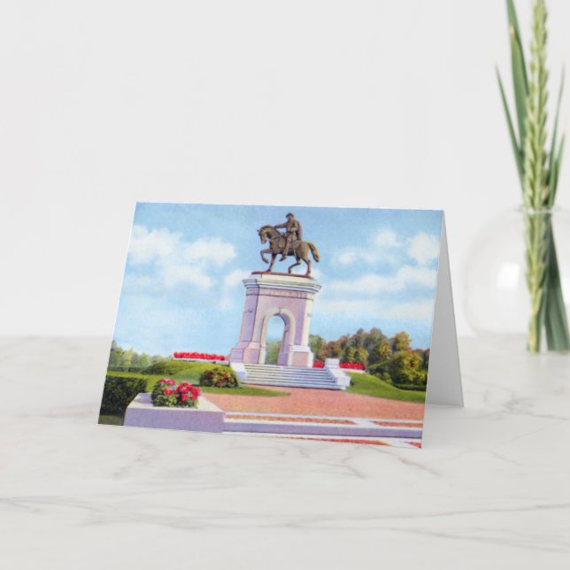 Carte Monument de Houston le Texas Sam Houston (Devant)