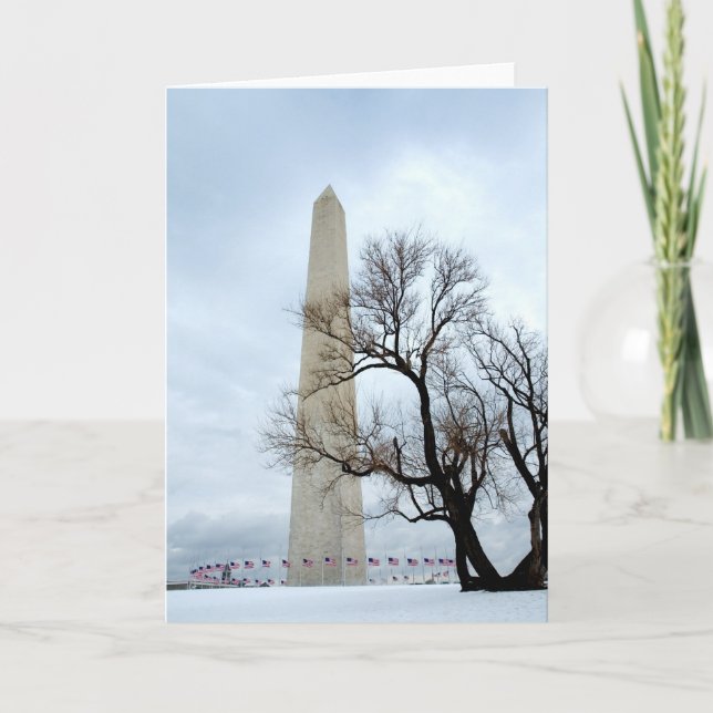 Carte Monument de Washington en hiver (Devant)