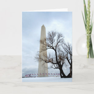 Carte Monument de Washington en hiver