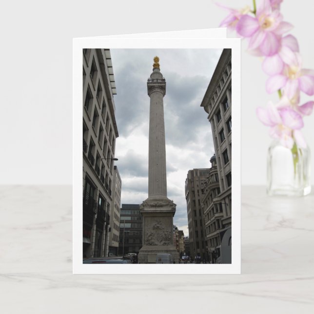 Carte Monument du Grand incendie de Londres, Angleterre, (Orchidée)