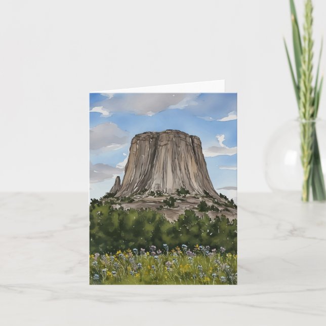 Carte Monument national de la tour Devils Wyoming Waterc (Devant)