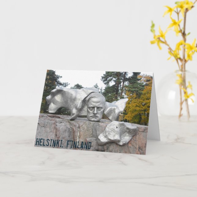 Carte monument Sibelius, Helsinki, Finlande (Fleur jaune)