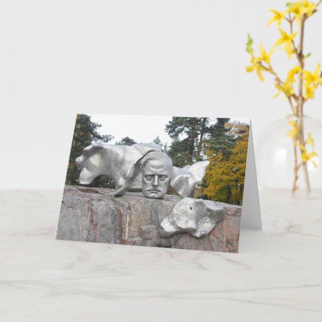 Carte Monument Sibelius, Helsinki, Finlande (Fleur jaune)