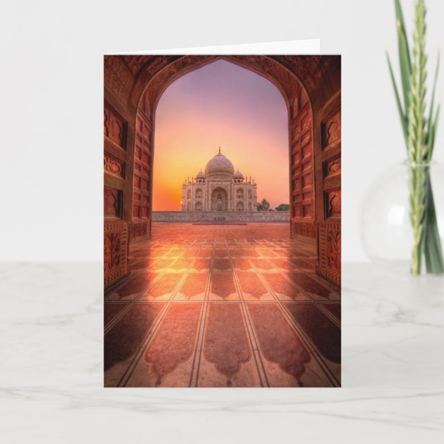 Carte Monuments | Taj Mahal, India at Sunset (Devant)