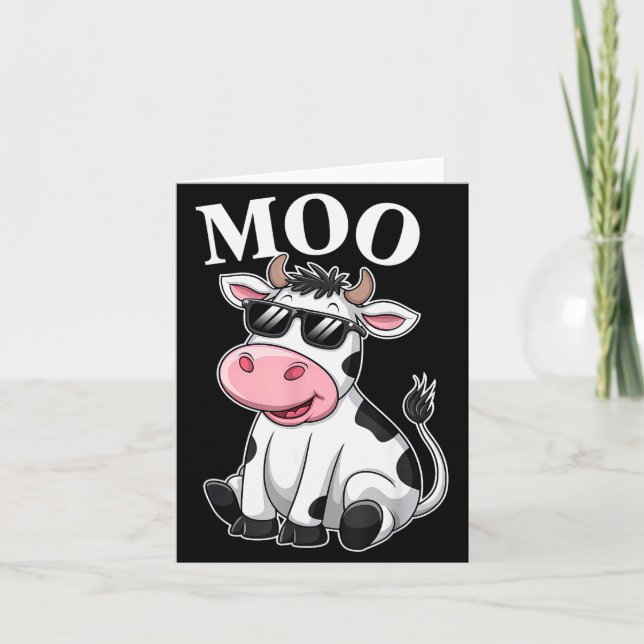 Carte Moo Cow - Funny Farmer Cow For Men Women Kids Boys (Devant)