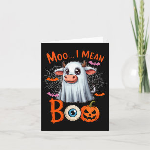 Carte Moo Je Veux Dire Boo Halloween Vache Agricole Cosp