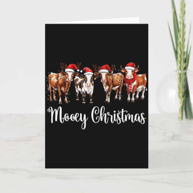 Carte Mooey Christmas Cowgirl Xmas Funny Western Christm (Devant)