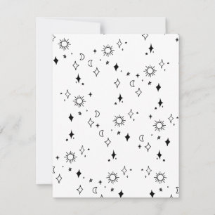 Carte Moon And Stars Note
