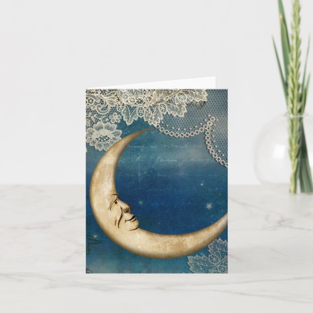Carte Moon Deco, Carte de voeux à thème céleste (Devant)