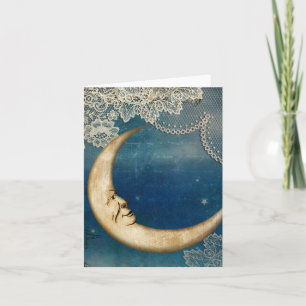 Carte Moon Deco, Carte de voeux à thème céleste