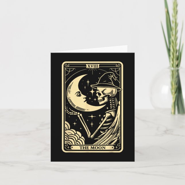 Carte Moon Tarot Halloween Skeleton Witch Men W (Devant)