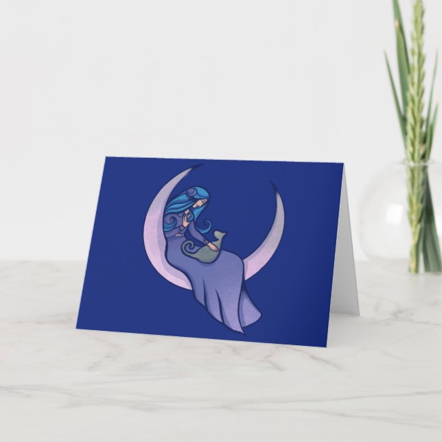 Carte Moon WitchChild Pagan Wicca Art (Devant)