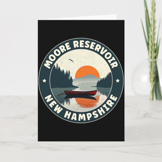 Carte Moore Reservoir New Hampshire Sunset T Shirt  (Devant)