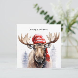 Carte Moose de Noël