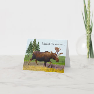 Carte Moose Nature Scenery Funny Birthday Card