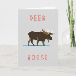 Carte Moose Valentines
