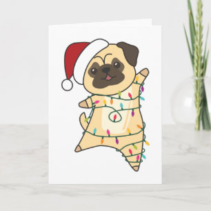 Carte Mops Christmas Snow