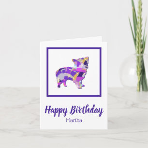 Carte Morkie Terrier Chien Silhouette PPY&B Anniversaire