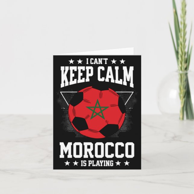 Carte Morocco Football Jersey 2022 Flag Funny Soccer Lov (Devant)