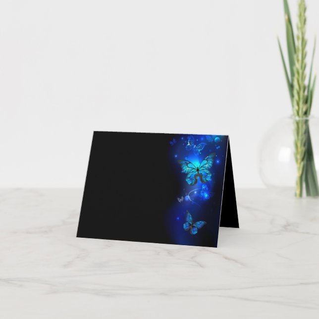 Carte Morpho Butterfly in the Dark Background (Devant)