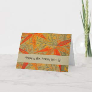 Carte Morris & Co. Motif Bamboo Godwin Orange et Sauge