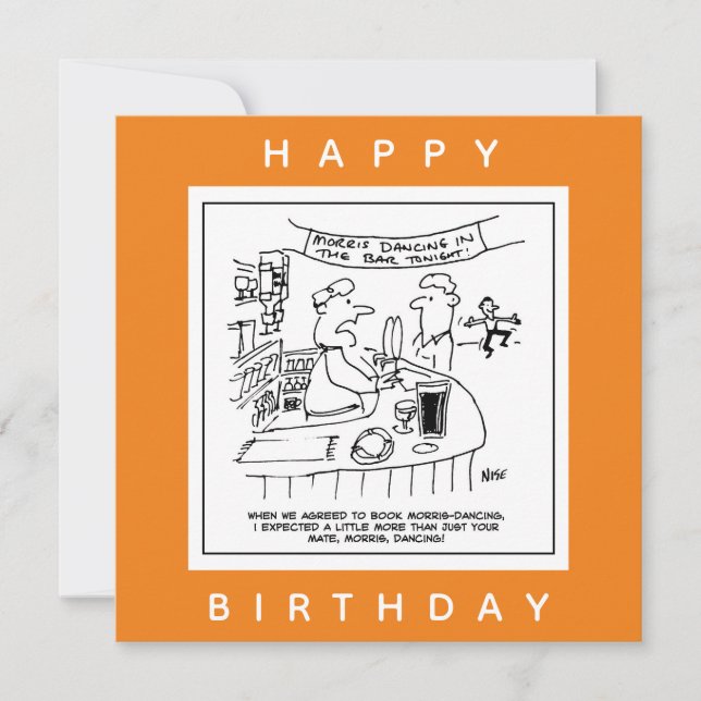 Carte Morris Dancing in Pub. Danse Morris traditionnelle (Devant)