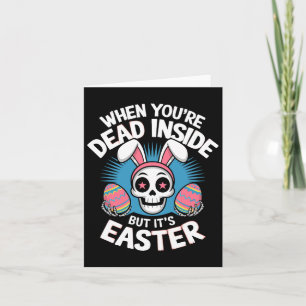 Carte Mort à l'intérieur mais c'est le lapin crâne de Pâ