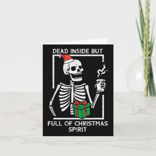 Carte Mort à l'intérieur Plein d'esprit de Noël squelett