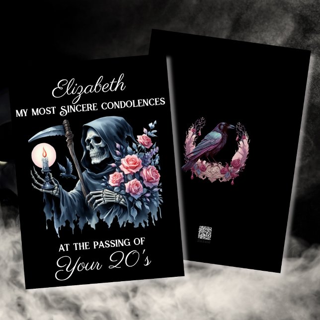 Carte Mort à ma jeunesse d'une couche noire amusante 30e (Créateur téléchargé)