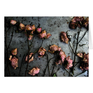 Carte morte de roses - personnalisable