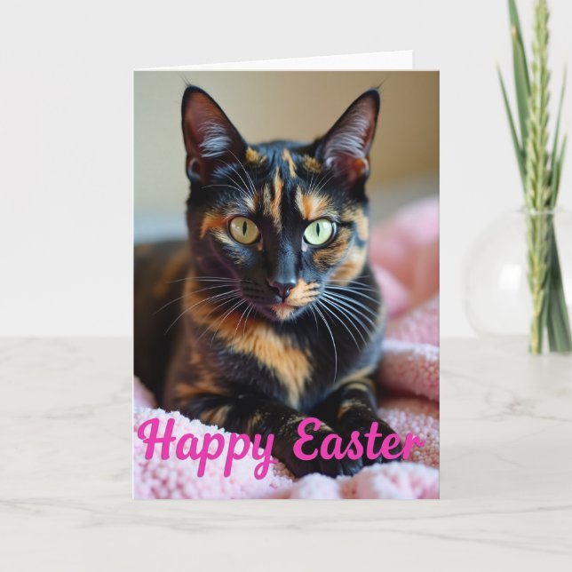 Carte Mosaic Cat Portrait Card (Devant)