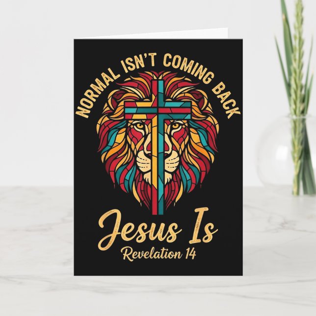 Carte Mosaïque chrétienne Normal ne revient pas Jésus es (Devant)