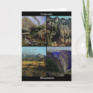 Carte Mosaïque de photos des montagnes du Colorado pour 