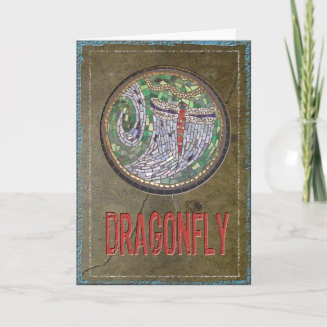 Carte Mosaïque en verre de fond : Volée de dragon (Devant)