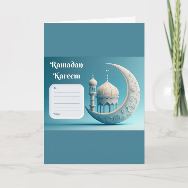 Carte Mosquée Sérénité de Ramadan aux couleurs douces d' (Devant)