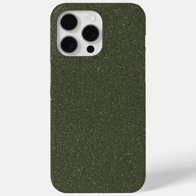 Carte Moss Green Speckled iPhone 15 Pro Max Coque (Verso)