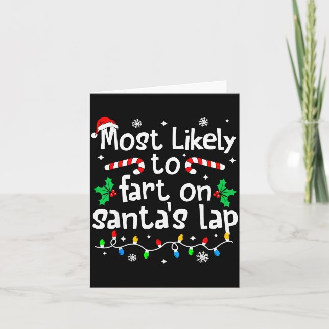 Carte Most Likely To Fart On Santa's Lap Christmas Match (Devant)
