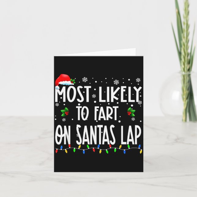 Carte Most Likely To Fart On Santa's Lap Christmas Match (Devant)