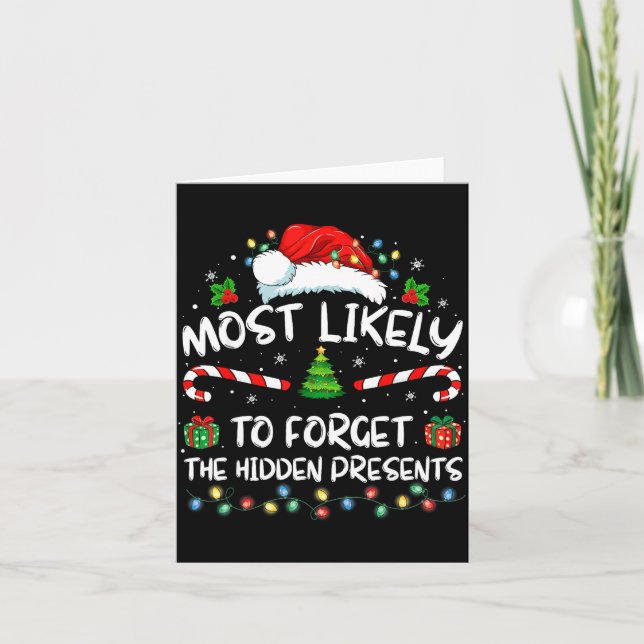 Carte Most Likely To Forget The Hidden Family Christmas  (Devant)